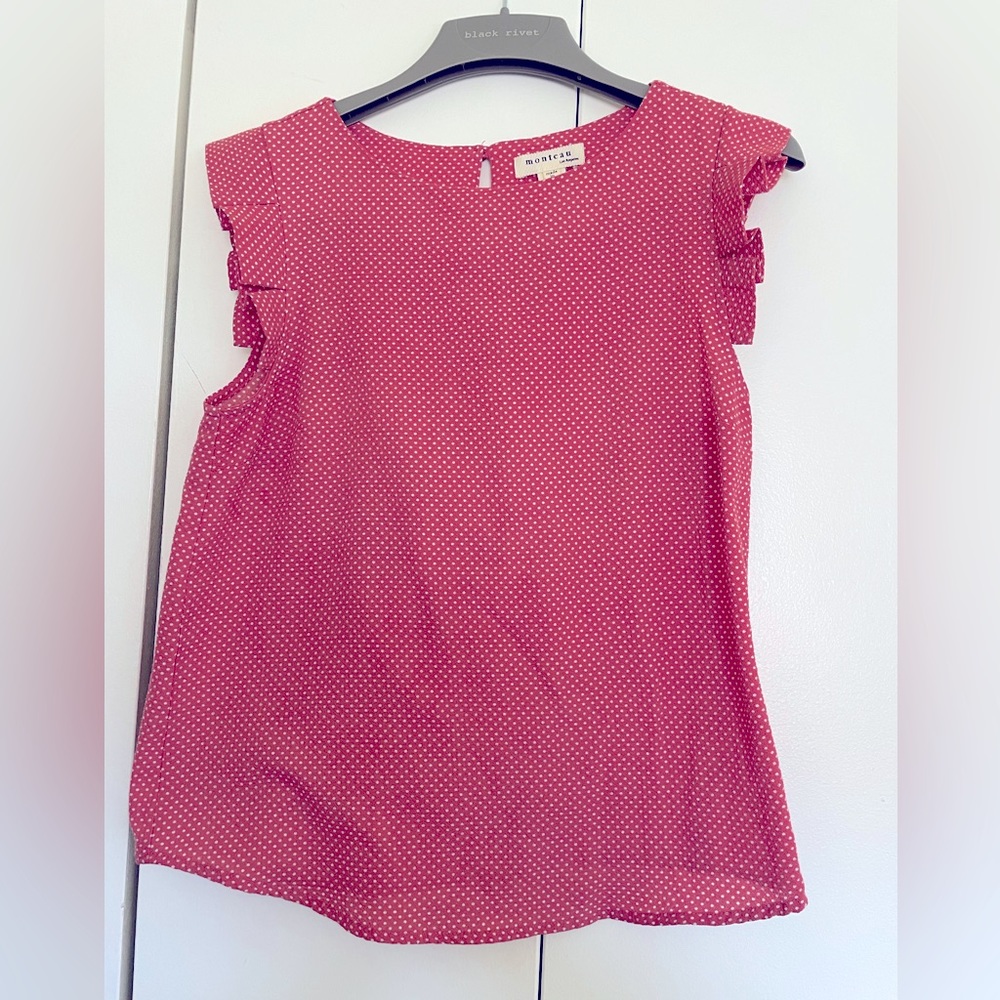 Monteau Women’s Polka Dot Top Size Medium